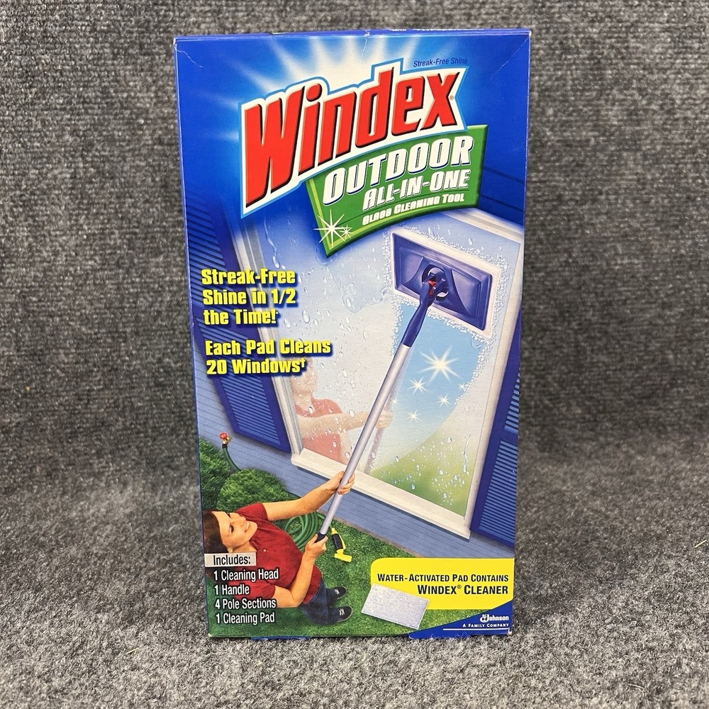 New Windex Outdoor All In One Glass Cleaning Tool Starter Kit Sealed 2010